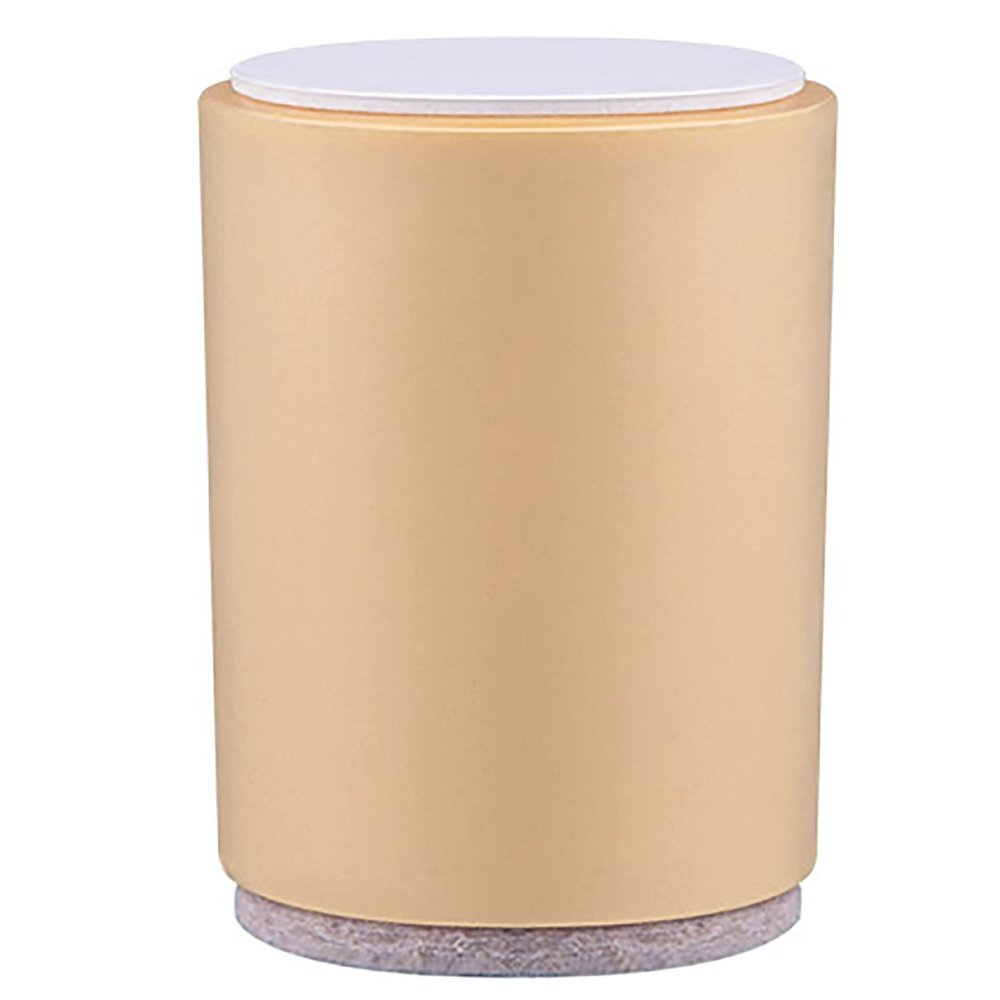 KaysaLY Nail-Free Self-Adhesive Furniture Riser (5cm), (Set of 4) ABS Plastic Bed Risers with Cotton Glue and Felt Bottom Anti Slip Pads,Beige,Round
