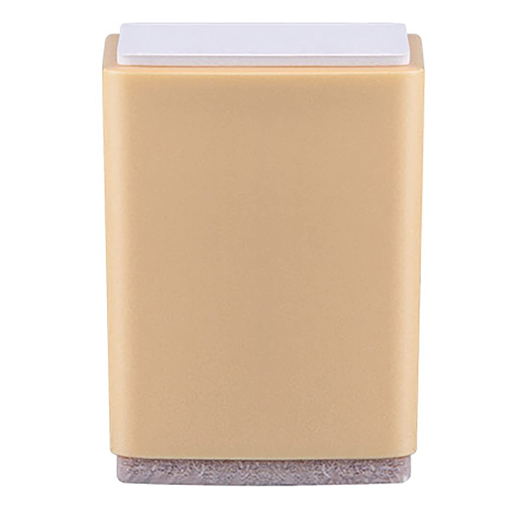 KaysaLY Nail-Free Self-Adhesive Furniture Riser (5cm), (Set of 4) ABS Plastic Bed Risers with Cotton Glue and Felt Bottom Anti Slip Pads,Beige,Square