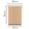 KaysaLY Nail-Free Self-Adhesive Furniture Riser (5cm), (Set of 4) ABS Plastic Bed Risers with Cotton Glue and Felt Bottom Anti Slip Pads,Beige,Square view 2