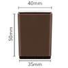 KaysaLY Nail-Free Self-Adhesive Furniture Riser (5cm), (Set of 4) ABS Plastic Bed Risers with Cotton Glue and Felt Bottom Anti Slip Pads,Brown,Square view 2