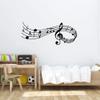 Music Notes Notation Band Wall Sticker Decal Removable DIY Vinyl Art Mural Wallpaper Home Decor Gift for Kids Bedroom Music & Dance Room  Fashion & Eye-catching 9X22inch view 2