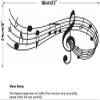 Music Notes Notation Band Wall Sticker Decal Removable DIY Vinyl Art Mural Wallpaper Home Decor Gift for Kids Bedroom Music & Dance Room  Fashion & Eye-catching 9X22inch view 3