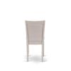 East West Furniture X026MZ001-5 5 Piece Dining Set Includes a Rectangle Dining Room Table with X-Legs and 4 Cream Linen Fabric Upholstered Parson Chairs, 36x60 Inch, Multi-Color view 3
