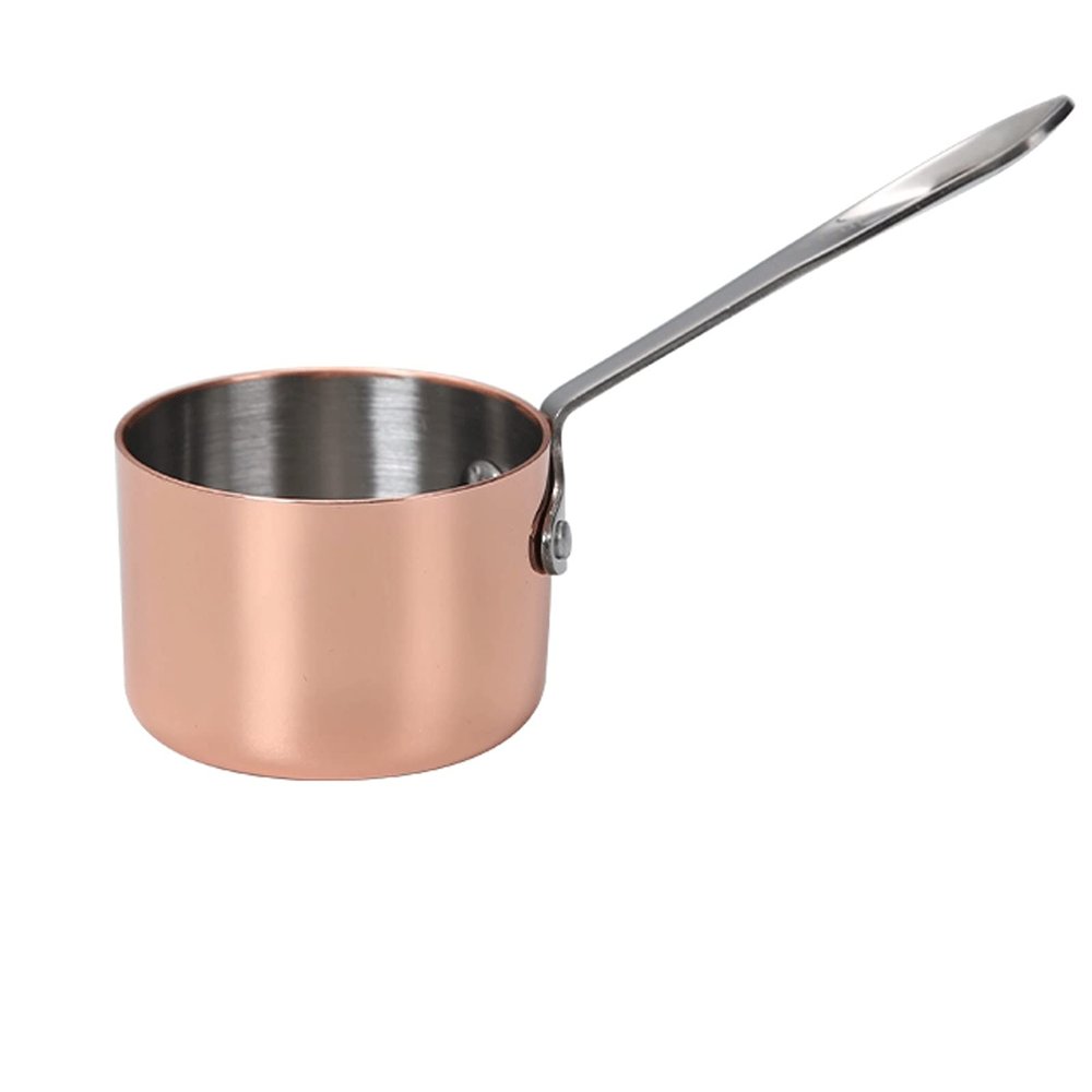 120ml Thickened Stainless Steel Sauce Boat OR200ML Thickened Sauce Boat Extended Handle Sauce Boat (One Piece/Rose Gold) Tableware Sets (Size : Medium)