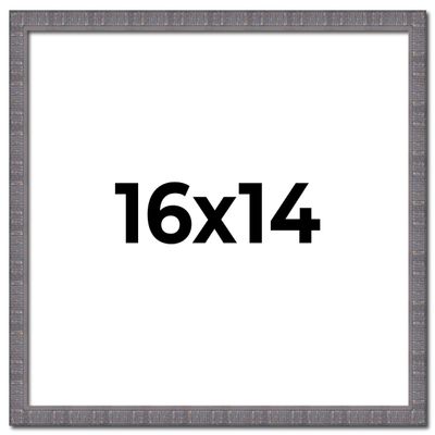16x14 Frame Blue Kingsley Pewter Solid Wood Picture Frame Width 0.75 Inches |Interior Depth 0.5 Inches | Kingsley Pewter Frame with UV Acrylic, Foam Board Backing & Hanging Hardware
