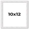 10x12 Frame White Distressed Solid Wood Picture Frame Width 0.75 Inches | Interior Depth 0.5 Inches | Kingsley White Frame Complete with UV Acrylic, Foam Board Backing & Hanging Hardware view 1