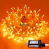 JMEXSUSS 66ft 200 LED Christmas String Lights Outdoor Indoor, Connectable Orange String Lights Clear Wire, Fall Light Plug in for Fireplace Tree Garden Patio Thanksgiving Fall Halloween Decor view 1