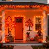 JMEXSUSS 66ft 200 LED Christmas String Lights Outdoor Indoor, Connectable Orange String Lights Clear Wire, Fall Light Plug in for Fireplace Tree Garden Patio Thanksgiving Fall Halloween Decor view 2