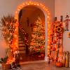 JMEXSUSS 66ft 200 LED Christmas String Lights Outdoor Indoor, Connectable Orange String Lights Clear Wire, Fall Light Plug in for Fireplace Tree Garden Patio Thanksgiving Fall Halloween Decor view 3