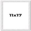 11x17 Frame White Distressed Solid Wood Picture Frame Width 0.75 Inches | Interior Depth 0.5 Inches | Kingsley White Frame Complete with UV Acrylic, Foam Board Backing & Hanging Hardware view 1