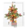 YKHB Small Christmas Tree Artificial TabletopXmas Tree Simulation Maple Leaf Potted Plants Christmas Decoration Ornaments view 2