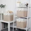 Bidtakay Fabric Storage Baskets for Organizing Beige 13 Inch Collapsible Square Baskets 3 Pack Organization Bins Large Cube Storage Bins Closet Baskets for Shelves Clothes view 3