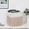 Bidtakay Fabric Storage Baskets for Organizing Beige 13 Inch Collapsible Square Baskets 3 Pack Organization Bins Large Cube Storage Bins Closet Baskets for Shelves Clothes view 4