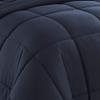3 PCS Navy-Eastern King Comforter Set 100% Egyptian Cotton 500 GSM All Season Goose Down Alternative Box Stitched Comforter with 2 Pillow Shams Quilted Set view 2