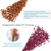 Babody 50 Pcs Artificial Glitter Berry Stem Ornaments,Foam Christmas Picks Glitter Sticks,Berry Twig Foam Stem Decorations for DIY Xmas Crafts Wedding Holiday Home Decor view 4