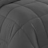 3 PCS Dark Grey-Queen Comforter Set 100% Egyptian Cotton 500 GSM All Season Goose Down Alternative Box Stitched Comforter with 2 Pillow Shams Quilted Set view 2