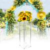 1 Pcs Wedding Flower Vase 100cm Table Top Acrylic Flower Stand Floor Vases Clear Wedding Centerpiece Stand Display Rack Aisle Decoration Pillar for Lawn Hotel Opening Ceremony Banquet Hall Decor (1) view 1