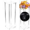 1 Pcs Wedding Flower Vase 100cm Table Top Acrylic Flower Stand Floor Vases Clear Wedding Centerpiece Stand Display Rack Aisle Decoration Pillar for Lawn Hotel Opening Ceremony Banquet Hall Decor (1) view 3