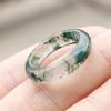 CAOMIAN Natural Aquatic Agate Ring Moss Agate Chalcedony Ring Couple Ring Aquatic Agate Ring (Color : 19mm) view 2