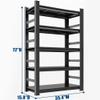 BEESTMUEBLE Garage Shelving, 2500LBS Garage Shelving Heavy Duty, Adjustable and Detachable Metal Storage Shelves with Fences, Easy Assembly, Shelves for Warehouse,Basement (35.4" W*15.7" D*72" H) view 3