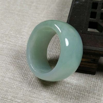 CAOMIAN Jade Jade A Cargo Ring Men's Widened Jade Ring (Size : 19mm)