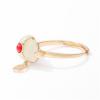 CAOMIAN Gourd Ring Niche Designer White Jade 925 Silver Ring Index Finger Ring Chinese Style Jewelry Female view 2