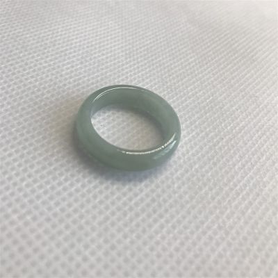 CAOMIAN Myanmar Natural Jade A Jade Ring Glutinous Ice Ring Ring for Men and Women Couple Jade Ring Ring
