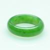 CAOMIAN Natural Hetian Jade Jasper Ring Ring Spinach Green Without Cracks Jasper Ring Bracelet Jade Jade (Size : 18mm) view 3