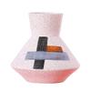 Ceramic Joe Geometry Hand-Painted Ceramic Vase Hand-Made Modern Style Home Dining Room Bedroom Flower Arrangement Art Table Decoration (B-7.8in) view 1