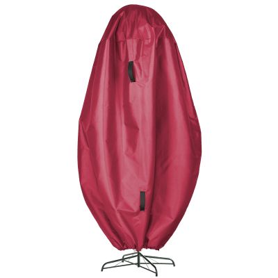 JFBUCF Upright Christmas Tree Storage Bag, Fits 9 FT Tree Dust Cover Bag, Oxford Cloth Holiday Tree Bag with Zipper & Drawstring for Artificial Tree, Red