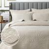 BDMFJY Bedspread Quilt Set King - 3 Piece Luxury Embroidered Quilted Comforter Bedspreads Coverlet Lightweight Bedcover Warm Bedding Set All Season Quilts,Beige,250x270 cm view 4