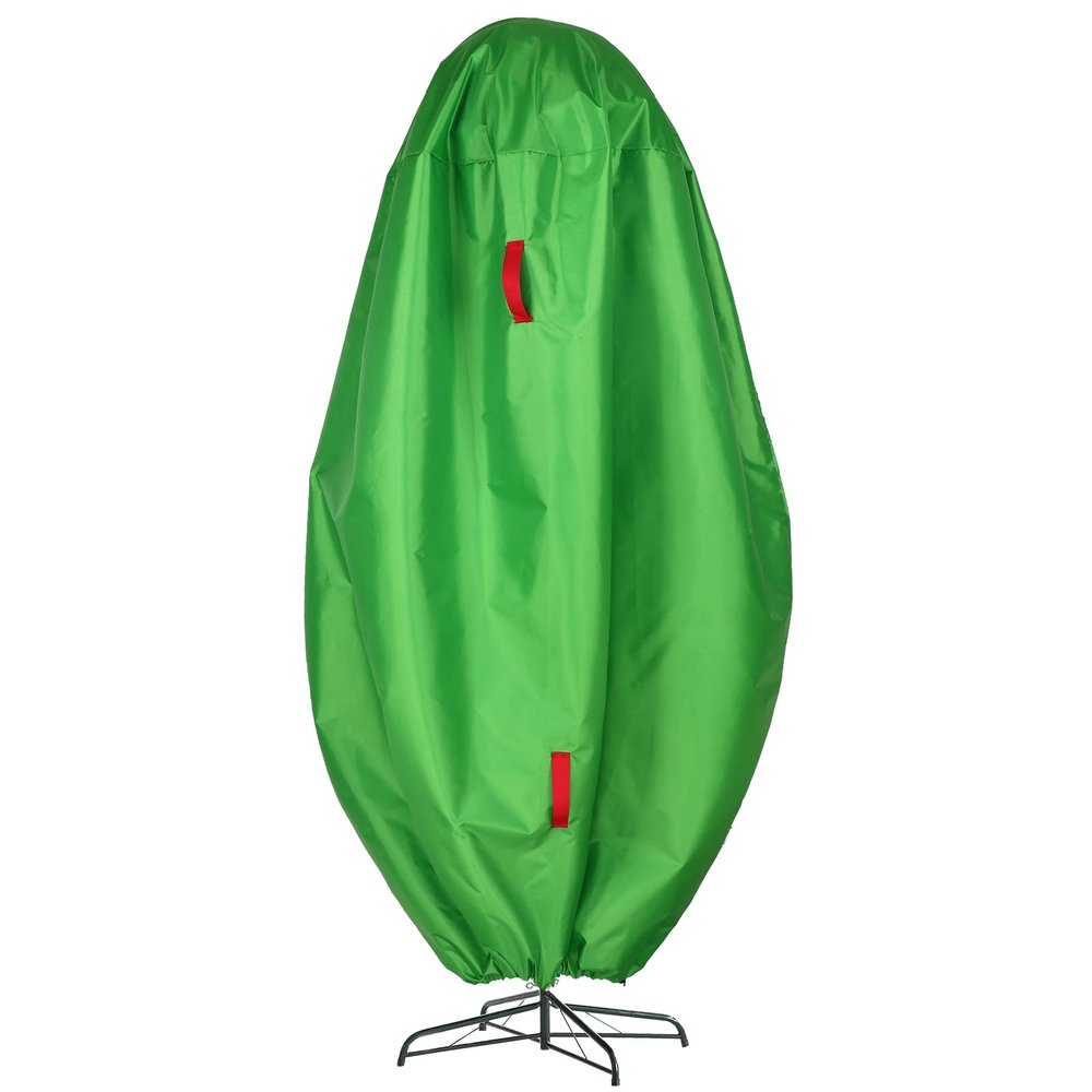 JFBUCF Upright Christmas Tree Storage Bag, Fits 7.5 FT Tree Dust Cover Bag, Oxford Cloth Holiday Tree Bag with Zipper & Drawstring for Artificial Tree, Green
