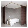 GDMING Bridal Shop Fitting Room, Dressing Room Clothing Store L-Shaped Track Locker Room Partition Curtain Cotton and Linen Velvet Curtains Used for Wedding Dresses and Dress Halls view 1