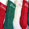 K-MLICE Personalized Christmas Stockings 6 Pack Embroidery Name for Family Custom Xmas Stocking Fireplace Farmhouse Rustic Christmas Ornaments for Home Decoration White Red Green Mantle Gift Holiday view 2