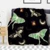 ARTBLANKET Luna Moth Throw Blanket Fannel Fleece Super Soft Funny Blanket Travel Throw Blanket for Bed Couch Sofa 120x90 in for Family view 2