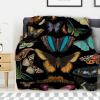 ARTBLANKET Vintage Butterfly Throw Blanket Fannel Fleece Super Soft Funny Blanket Travel Throw Blanket for Bed Couch Sofa 80x60 in for Adult view 2