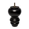 OUTWATER 6 in. H x 4 in. Dia Stained Espresso Solid Hardwood Bun Foot Leg | Pack of 4 view 2