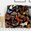 ARTBLANKET Butterflies and Moth Specimens Throw Blanket Fannel Fleece Super Soft Funny Blanket Travel Throw Blanket for Bed Couch Sofa 120x90 in for Family view 2