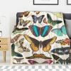 ARTBLANKET Vintage Butterfly Throw Blanket Fannel Fleece Super Soft Funny Blanket Travel Throw Blanket for Bed Couch Sofa 120x90 in for Family view 2