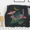 ARTBLANKET Mushroom Night Moth Throw Blanket Fannel Fleece Super Soft Funny Blanket Travel Throw Blanket for Bed Couch Sofa 120x90 in for Family view 2