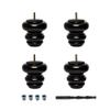 OUTWATER 4 in. H x 4 in. Dia Stained Espresso Solid Hardwood Bun Foot Leg | Pack of 4 view 1