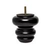 OUTWATER 4 in. H x 4 in. Dia Stained Espresso Solid Hardwood Bun Foot Leg | Pack of 4 view 2