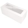 O'CREME White Rectangular Cake Box 16 Inch x 6 Inch x 5 Inch High with Scalloped Window - Pack of 5 view 1