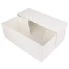 O'CREME White Rectangular Cake Box 16 Inch x 6 Inch x 5 Inch High with Scalloped Window - Pack of 5 view 2