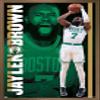 Trends International NBA Boston Celtics - Jaylen Brown 21 Wall Poster, 14.725" x 22.375", Bronze Framed Version view 1
