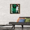 Trends International NBA Boston Celtics - Jaylen Brown 21 Wall Poster, 14.725" x 22.375", Bronze Framed Version view 2