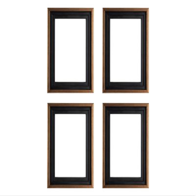Creative Mark Illusions Floater Frame For 3/4" Deep Canvases - 20x24 Antique Gold/Black - No Glass or Backing - Wood Composite Floating Illusion Frame for Canvas Paintings- With Hanging Hardware