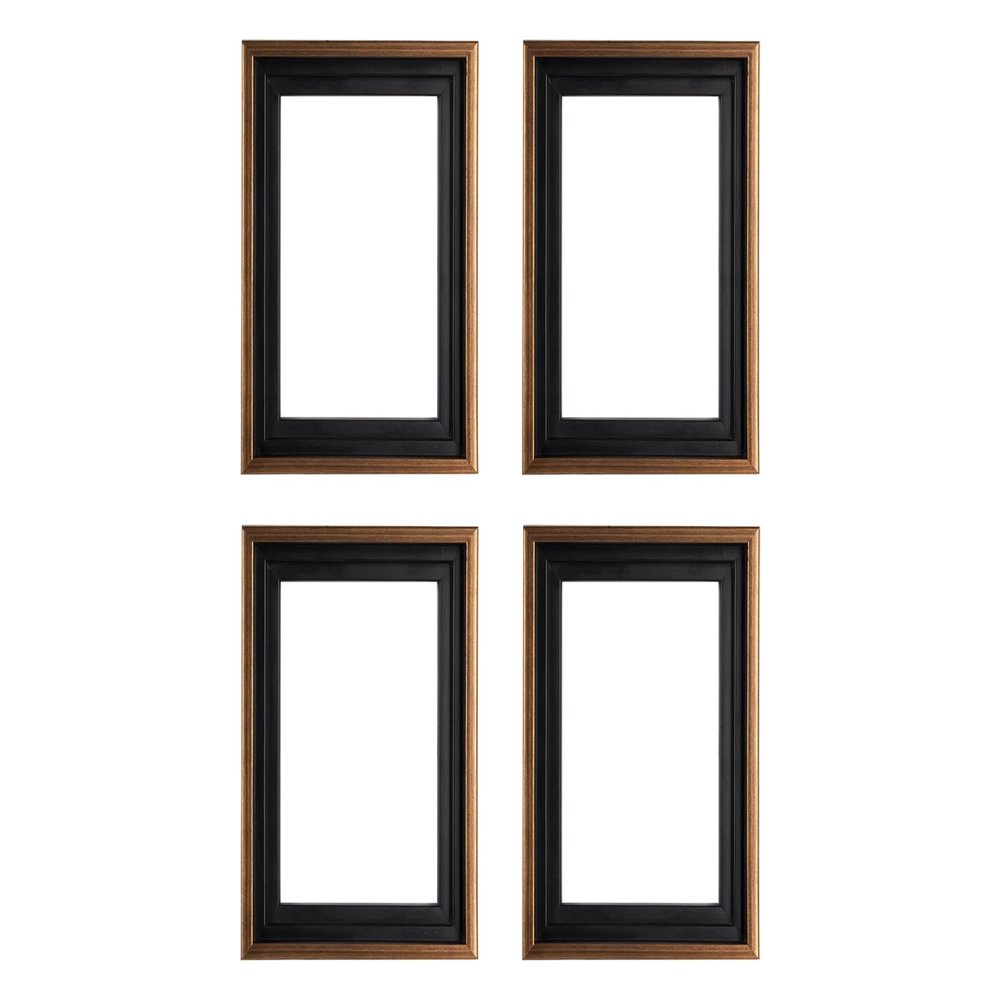 Creative Mark Illusions Floater Frame For 3/4" Deep Canvases - 20x24 Antique Gold/Black - No Glass or Backing - Wood Composite Floating Illusion Frame for Canvas Paintings- With Hanging Hardware