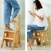 Portable Wooden Stepladder Multifunction Library Steps Bookshelf Display Shelves Stairs Chair Flower Shelf Stepladder| Bookshelf |Plant Stand Step Stool view 4