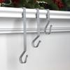 Primitive Home Decors Gray Classic 8" Metal Mantle Stocking Hangers (Set of 6) view 1